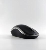 wireless computer mouse with white background and black computer mouse photo