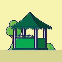 Simple Salad bar cartoon illustration Collection of Shop or stand or stall concept icon isolated vector