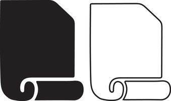 Paper Scroll silhouette icon design vector