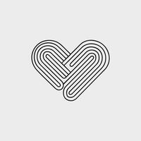 Abstract Heart Line Art vector