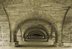 Old passage, abstract architecture photo