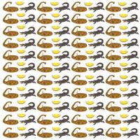 crocodile, anaconda with fruit as a pattern background vector