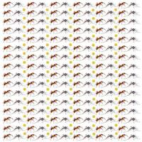 ant, mosquito with fruit as a pattern background vector