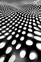 Dynamic black and white wave pattern creating a high-contrast and futuristic digital background suitable for various media applications photo