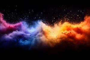 Vibrant Color Explosion in Motion for Dynamic Abstract Art and Design photo