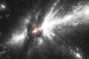 Cosmic Explosion in Deep Space Astrophysics and Universe Exploration Concept photo