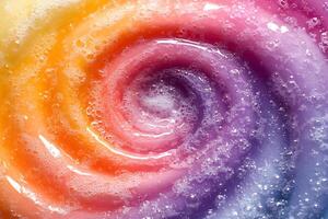 Colorful Swirling Foam Texture for Abstract Design and Creative Projects photo