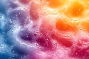 Colorful Abstract Foam Texture in a Rainbow Spectrum for Creative Design Projects photo