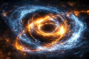 Dynamic Cosmic Swirl Vibrant Abstract Galaxy Art for Sci-Fi Design and Digital Creativity photo