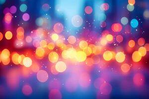 Vibrant Abstract Bokeh Background for Creative Projects and Designs photo