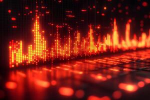Digital Music Visualization Display with Dynamic LED Sound Waves photo