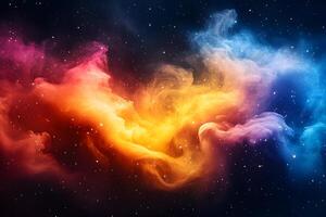 Vibrant Cosmic Nebula in Deep Space - Suitable for Sci-Fi Design and Astronomy Education photo