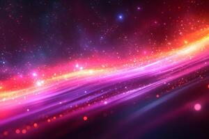 Vibrant Abstract Cosmic Wave with Glowing Particles for Design and Backgrounds photo