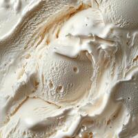 A scoop of smooth white ice cream with a creamy texture. The soft, milky surface looks fresh and cold, ready to melt in the mouth. The subtle shine enhances its rich dairy composition photo