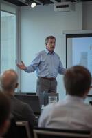 Businessman Making a Presentation Angle photo