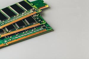 computer random access memory , RAM sticks close up photo