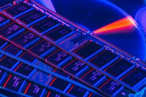 computer random access memory , RAM close up photo