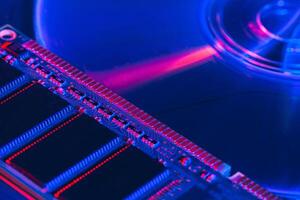 computer random access memory , RAM close up photo