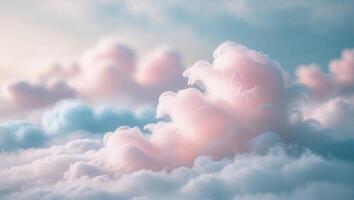 Colorful clouds fill the sky at dawn, creating a serene and tranquil atmosphere photo