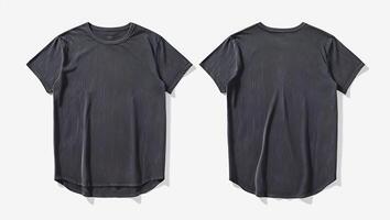 Back-Facing Dark Gray T-Shirts Smooth Fabric and Texture photo