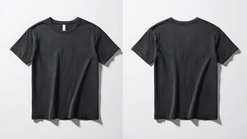 Symmetric Dark Gray T-Shirts Displayed on Neutral Background photo