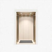 An open elevator with a door on the side photo