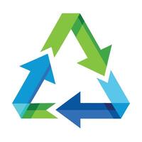 A Minimalist Recycling Symbol With Arrows, recycle symbol icon with three rotating arrows vector