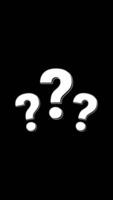 Animation of three question marks appearing on a transparent background, ideal for question themed, interactive or consultation content. video