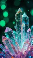 Shimmering Multicolored Crystals and Gemstones photo