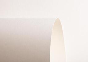 Ivory, beige, and off-white paper with smooth, soft texture. Flowing curves and arches create a photo