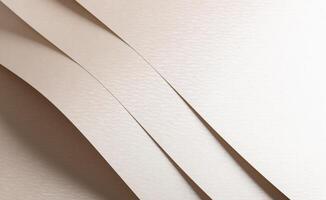 Ivory and cream paper with embossed, rippled texture and geometric wave lines. Pearlescent, glossy photo