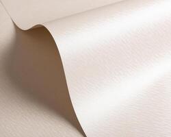 Ivory and cream paper with embossed, rippled texture and curved edges. Luxury handmade design with a photo