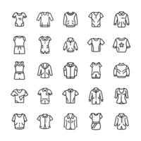 Cloth icon set vector