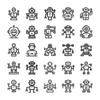 Robot icon set concept vector