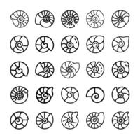Snail icon set isolated vector