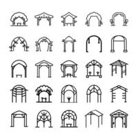 Gate icon set vector