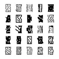 Tree bark icon set isolated vector