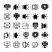 Lighting icon set concept vector