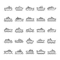 Ship icon set concept vector