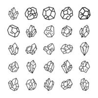 Crystal icon set concept vector