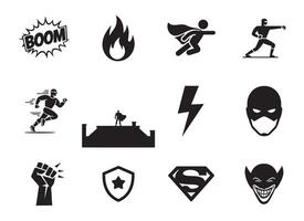 Essential Action and Hero Icons in a Sleek Minimal Style vector