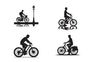 Cycling Icon Bicycle Silhouette for Design Use vector