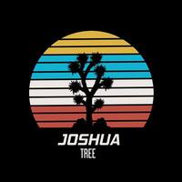 Joshua Tree In Colorful Background, Perfect for Print, Apparel, etc vector