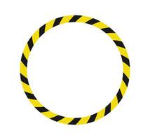 Caution warning circle frame illustration on isolated background vector