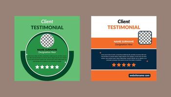Client Testimonial Design in Bundle. Artistic Template Display for Promotional Campaign. vector