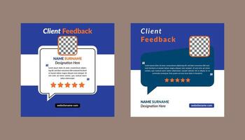 Client Testimonial Design in Bundle. Dynamic Template Display for Promotional Campaign. vector