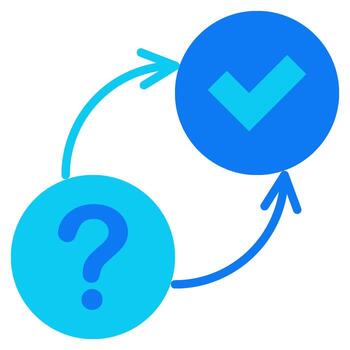 Problem solving solid icon style vector