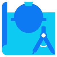 Architect solid icon style vector