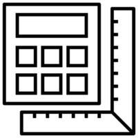 Calculating outline icon vector
