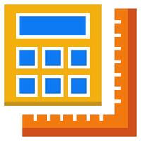 Calculating flat icon style vector